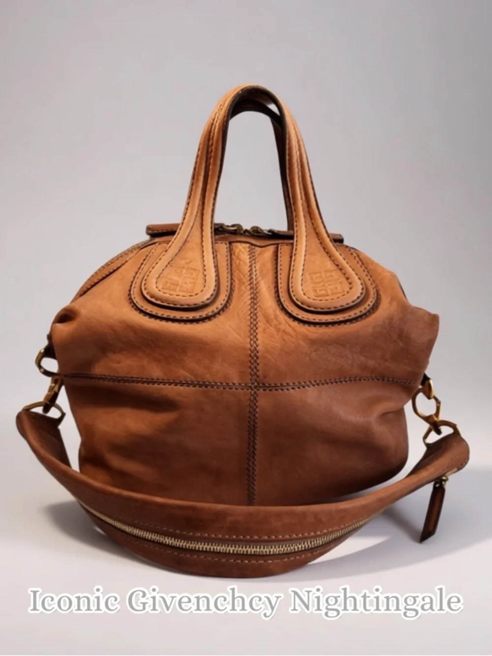 Givenchy Medium Nightingale Camel Lambskin Slouchy Satchel Bag | Quiet Luxury